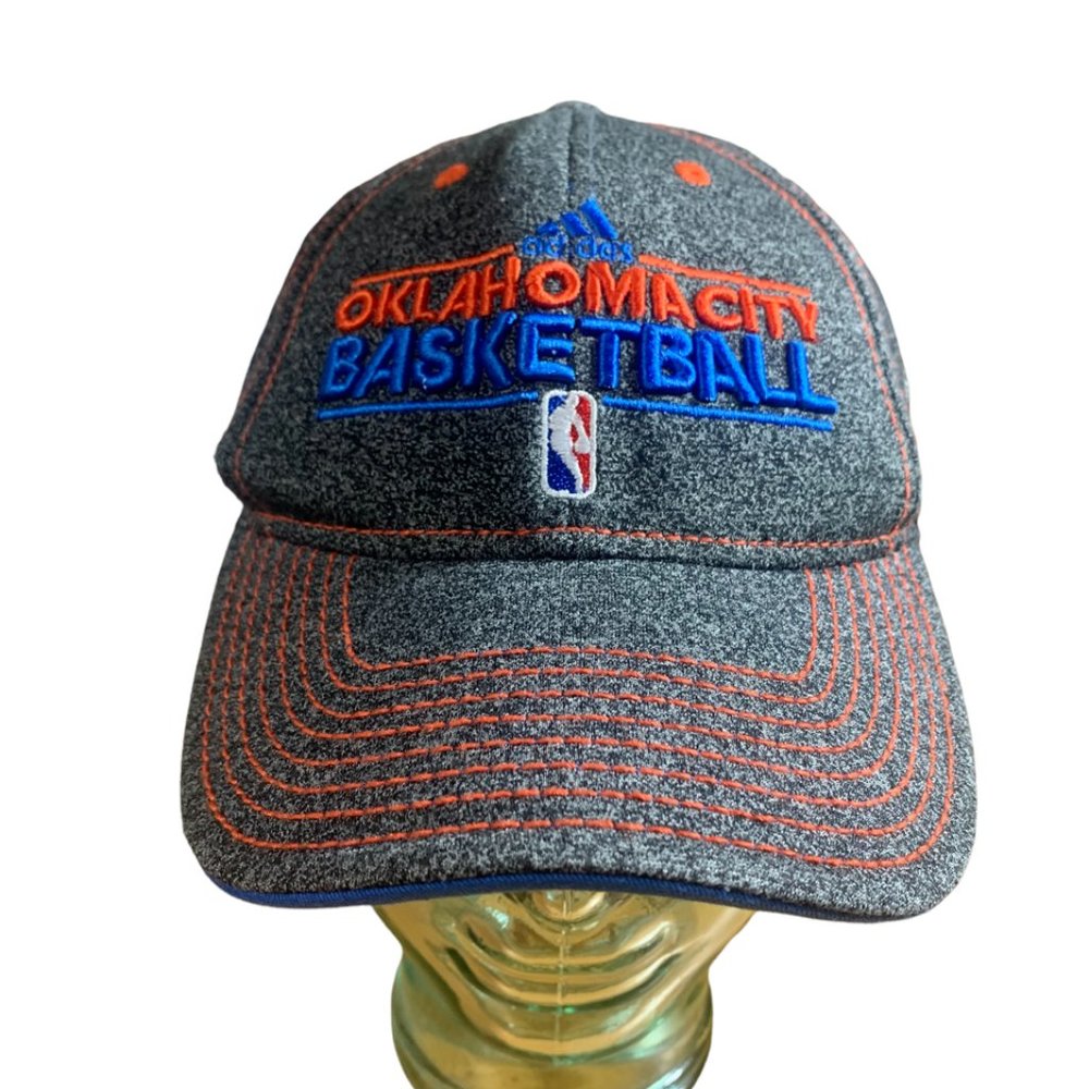 OKC Thunder Basketball Cap Hat Oklahoma City Adidas Fitmax 70 L/XL NBA